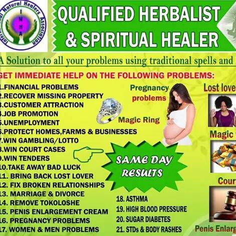 Traditional doctor/herbalist and spiritual healer+27 74 116 2667 